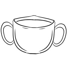 Lineart of A bowl illustration 