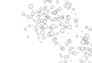 Light Silver, Gray vector pattern with spheres.