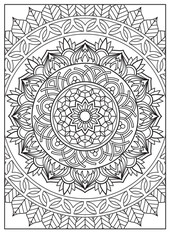 Mandala for relaxation coloring page