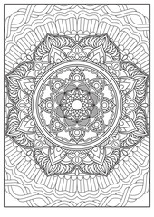 Mandala for relaxation coloring page