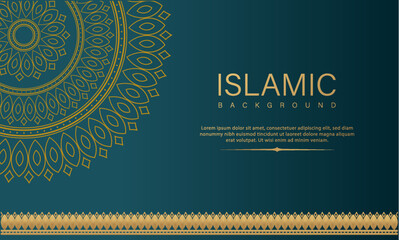 Islamic Background with Decorative Ornament Pattern Vector Illustration. Abstract Background with Arabic Traditional Ornament.