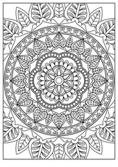 Mandala for relaxation coloring page