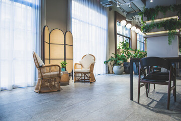 Coworking space, Was designed with a design, Biophilia.