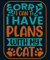 Cat Quotes T-shirt Design Vector