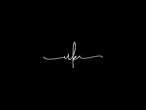 Signature UK Logo Icon, Letter Uk ku Signature Black and White Letter Logo Icon Vector Image Design For You