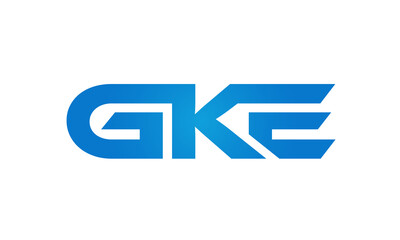 GKE letters Joined logo design connect letters with chin logo logotype icon concept	
