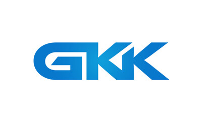 GKK letters Joined logo design connect letters with chin logo logotype icon concept	
