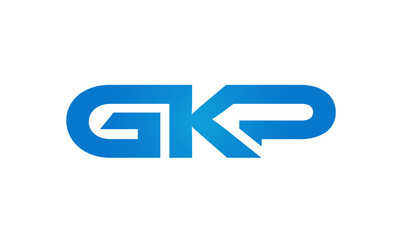 GKP letters Joined logo design connect letters with chin logo logotype icon concept	
