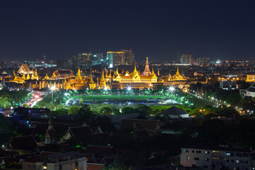 Grand Palace at Nightscene (Bangkok, Thailand)