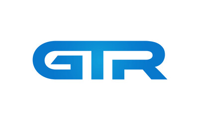 GTR letters Joined logo design connect letters with chin logo logotype icon concept