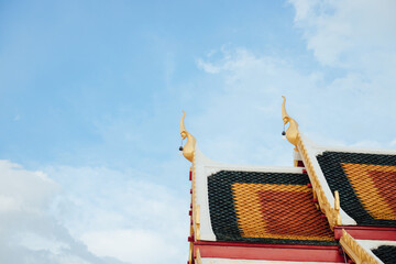 Part of temple roof at Sakon Nakhon, Thailand