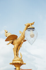 Suphannahong lamp post at Sakon Nakhon temple, Thailand
