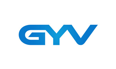 GYV letters Joined logo design connect letters with chin logo logotype icon concept