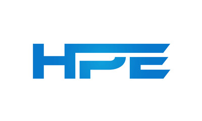 HPE letters Joined logo design connect letters with chin logo logotype icon concept