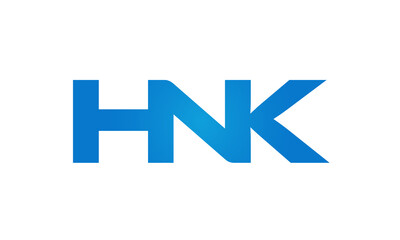 HNK letters Joined logo design connect letters with chin logo logotype icon concept