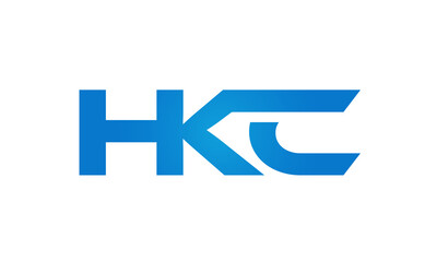 HKC letters Joined logo design connect letters with chin logo logotype icon concept