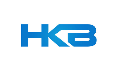 HKB letters Joined logo design connect letters with chin logo logotype icon concept