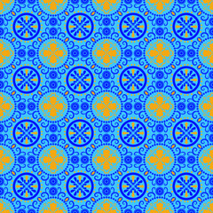 Seamless Background Retro Garden Nature Aboriginal Floral Pattern Art