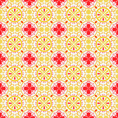 Seamless Background Retro Garden Nature Aboriginal Floral Pattern Art