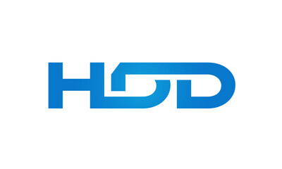 HDD letters Joined logo design connect letters with chin logo logotype icon concept