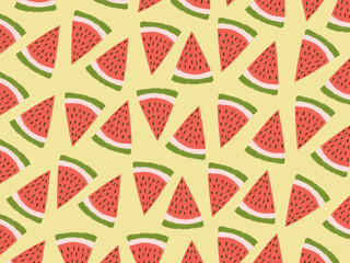 summer pattern with watermelon