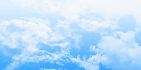 clear blue sky with plain white cloud with space for text background. The vast blue sky and clouds. blue sky background with tiny clouds.Panorama of blue sky and White cloud nature background.><