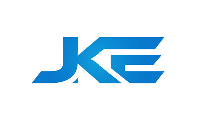 JKE letters Joined logo design connect letters with chin logo logotype icon concept