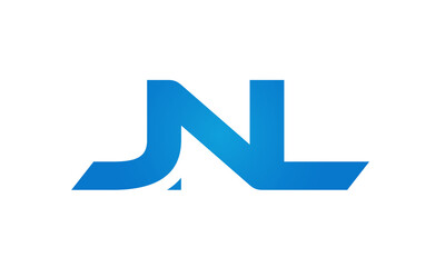 JNL letters Joined logo design connect letters with chin logo logotype icon concept