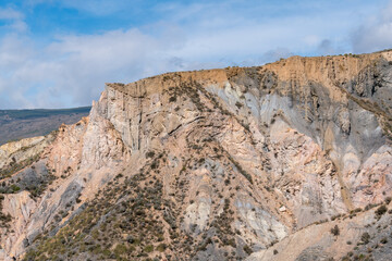 Fototapeta na wymiar steep terrain in the south of Granada