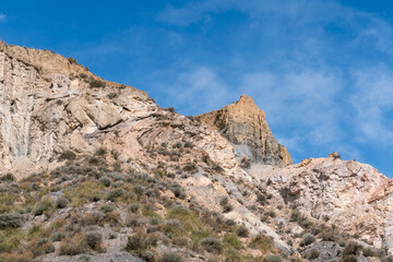 Fototapeta na wymiar steep terrain in the south of Granada
