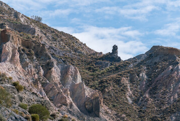 Obraz na płótnie Canvas steep terrain in the south of Granada