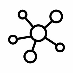 Digital network icon on the white background. Web design concept.