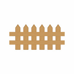 Garden wooden fence. illustration for web and mobile design vector. 