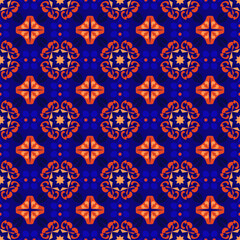 Nature Seamless Pattern Garden Floral Background Damask Art