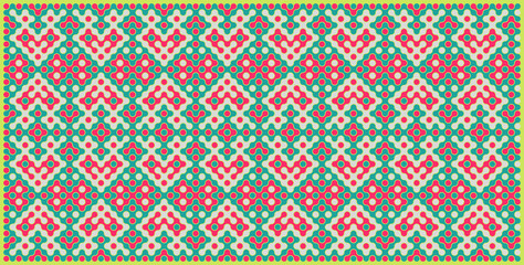 Multicolor truchet tiling connections illustration