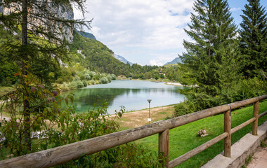 Nembia nature reserve. Naturalistic oasis of Nembia lake in western Trentino Alto Adige - Adamello-Brenta Nature Park - northern Italy