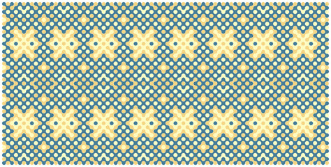 Multicolor truchet tiling connections illustration