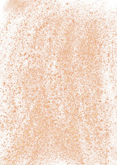 Fototapeta na wymiar brush strokes reminds of golden glitter on a white background. Golden explosion of confetti.