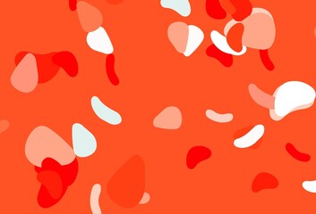 Light red vector template with memphis shapes.