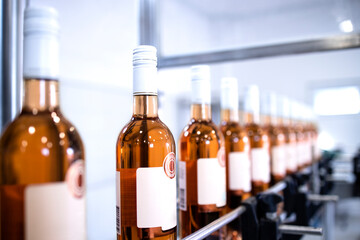 Production of high quality wine in beverage factory.