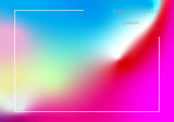 holographic abstract colorful background. spectrum backdrop with gradient mesh. iridescent graphic template for book, mobile interface.