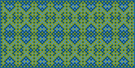 Multicolor truchet tiling connections illustration