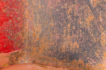 Rusty metal can be used for background