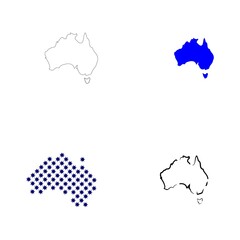 Fototapeta premium australia map logo illustration design