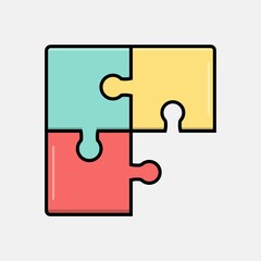 Pazzle icon. Pazzle vector icon on white isolated background.Layers grouped for easy editing illustration. For your design.