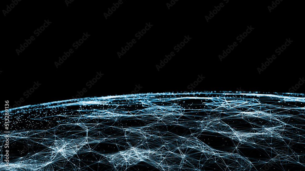 Poster technology background transmission lines earth/connection lines around earth globe. global internati