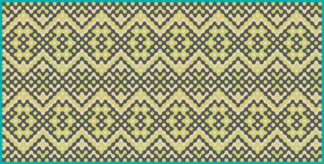 Multicolor truchet tiling connections illustration