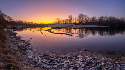sunrise over the river