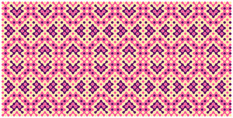 Multicolor truchet tiling connections illustration