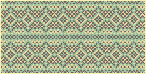 Multicolor truchet tiling connections illustration